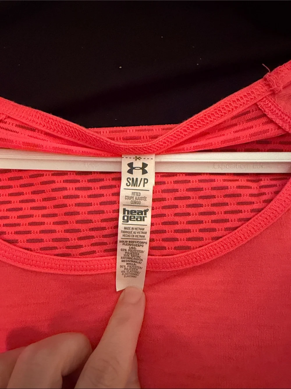 Women's Long Sleeve Performance Top - Coral Pink - Picture 4 of 4